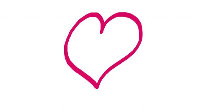 Hand Drawn Heart Love Like Animated Symbol
