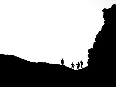 rock climbers silhouettes  (4:3 Version)