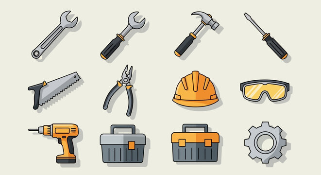 Collection of Various Tools and Equipment.