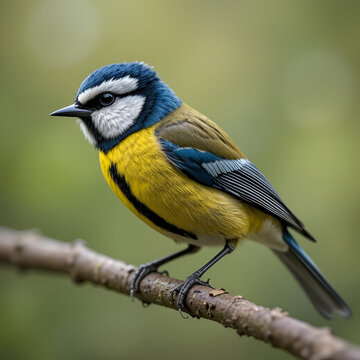 Great tit (Parus major) on a branch