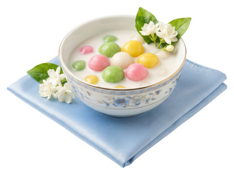 Bua Loy: Colorful Thai Rice Balls in Coconut Milk Dessert