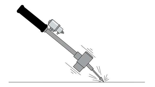 Pneumatic Air Nail Gun in Action.