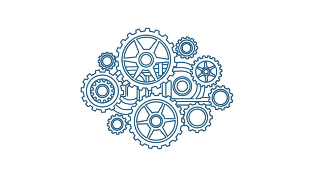 Mechanical Gears and Cogs Illustration.