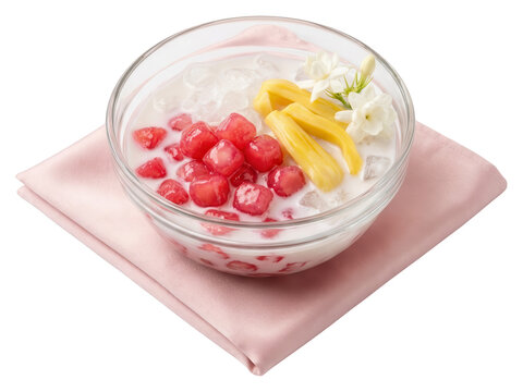 Tub Tim Krob: Water Chestnuts in Coconut Milk - Thai Dessert