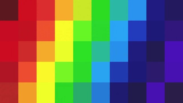 Rainbow color blurred gradient with lights us background with copy space for graphic design. 4k motion animation Gay Pride LGBT concept