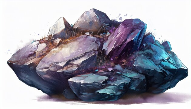 zinc on white background zinc rock