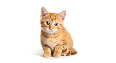 Fototapeta premium An adorable ginger kitten posing for the camera