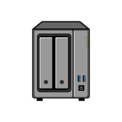 Network attached storage device working as a data server for centralized file storage and backup, providing secure and accessible information management