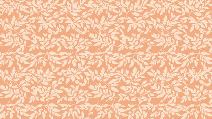 Seamless Floral Pattern with Coral and White.