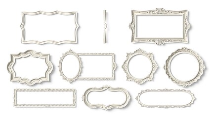 Collection of Vintage Style Frames and Borders.