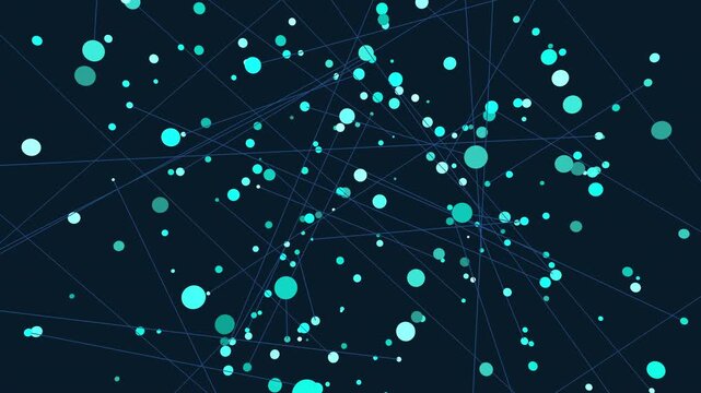 Abstract digital network connections with red nodes on dark blue background