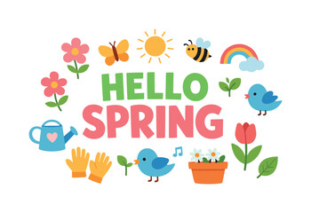 Fototapeta premium Seasonal transition celebrating the arrival of warmer weather, blooming nature, and fresh positive energy after winter, representing renewal, growth, and joyful outdoor lifestyle moments