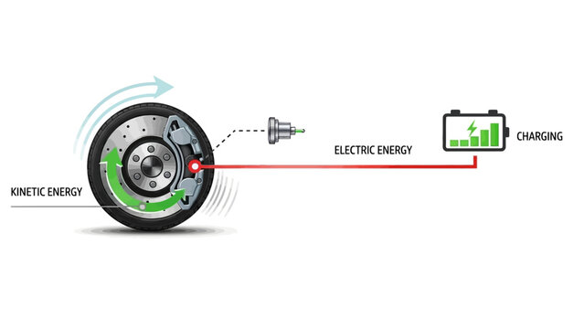 Electric Wheel Kinetic Energy Charging System.