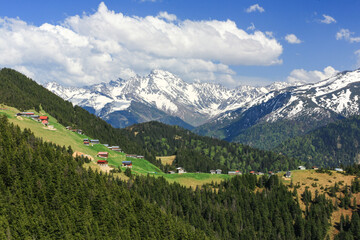 Fototapeta premium Image of Kackar mountain ranges and plateaus in Rize province.