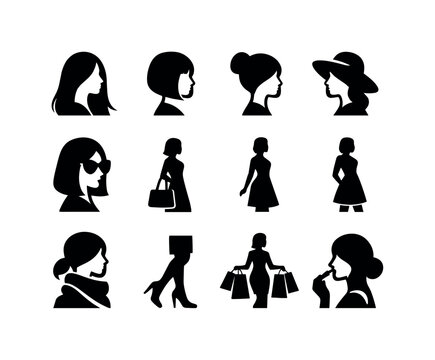 Girl fashion and appearance: girl with long hair, girl with short bob haircut, girl with bun hairstyle, girl wearing hat, girl wearing sunglasses, girl with handbag, girl wearing dress, girl