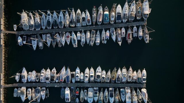 Luxury yachts and boats docked in the harbor port Puerto de Mogan, Gran Canaria, Canary Islands, Spain, Atlantic, Europe. 