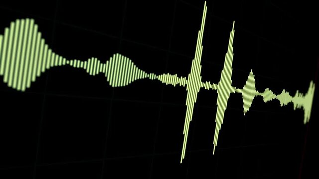 sound wave. Music waves oscillating. Synthesis and electronic sound hearing. Abstract technology for creating tunes and ringtones.