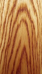 Naklejka premium Elegant Oak Wood Grain Texture with Distinct Cathedral Arch, Warm Brown Tones, and Vintage Appeal