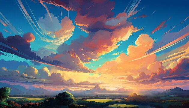 beatiful sky with clouds