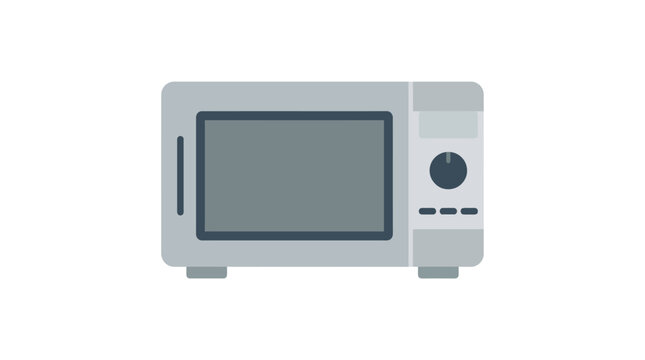 microwave oven kitchen appliance icon, flat vector icon
