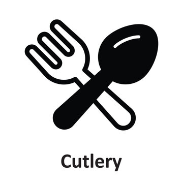 Cutlery Vector Icon which can easily modify or edit