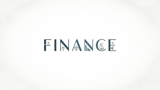Finance word art typography vector illustration