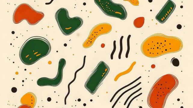 selective focus bright hand-drawn abstract spots