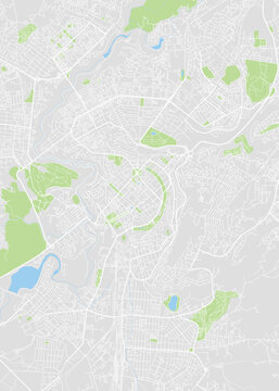 Color detailed plan city map Yerevan the capital and largest city of Armenia, street road map town, vector illustration