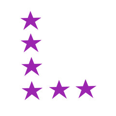 Obraz premium cancer day star corner decoration on white background