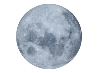 Fototapeta premium Realistic full moon isolated on black background detailed lunar surface.