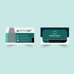 Professional Corporate Business Card Design Modern Company Branding Visiting Card Template with Minimal Layout Vector Illustration