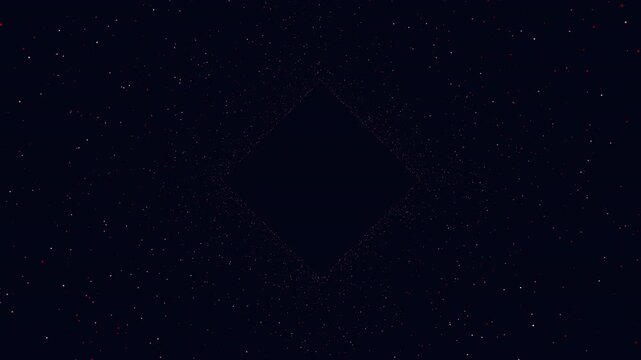 Abstract starfield space background with glowing particles and central void