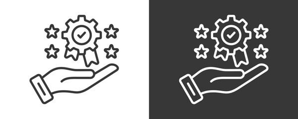 Quality Management Icon Set Vector Collection Isolated In Black And White