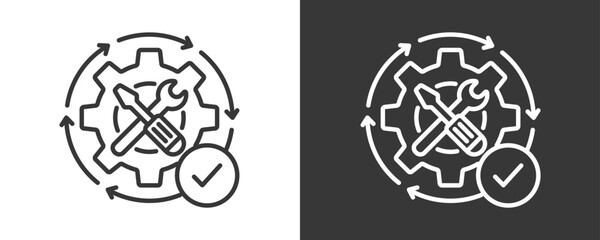 Autonomous Icon Set Vector Collection Isolated In Black And White