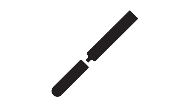 Rasp tool icon with a rough texture on a white background representing metalworking and craftsmanship