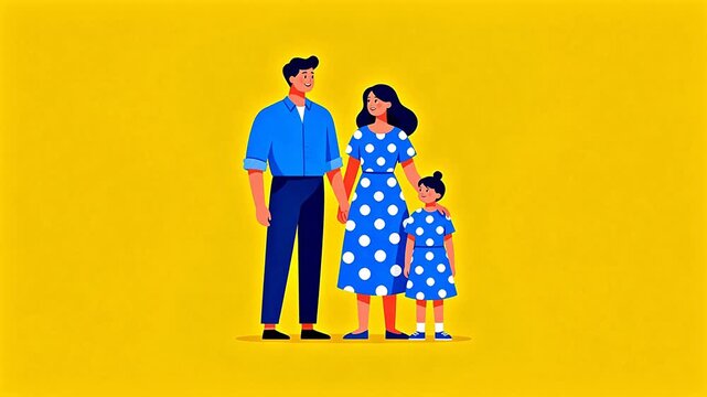 family of three standing together