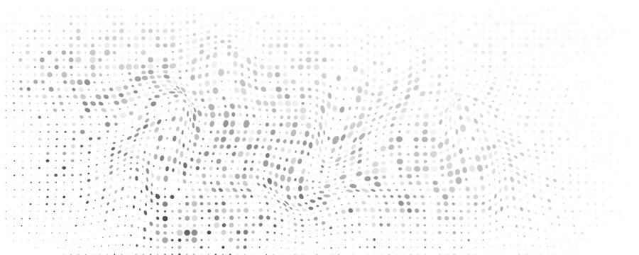 Abstract background. Black and white confetti in the form of circles on a white isolated background.
