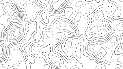Abstract Topographic Contour Line Pattern Background Minimal Black and White Map Style Terrain Lines Geographic Elevation Concept Modern Cartography Inspired Design © Creative Design