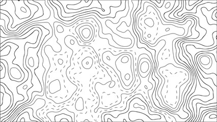 Abstract Topographic Contour Line Pattern Background Minimal Black and White Map Style Terrain Lines Geographic Elevation Concept Modern Cartography Inspired Design © Creative Design