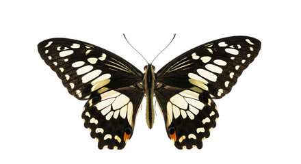 Fototapeta premium Beautiful butterfly with open wings isolated.