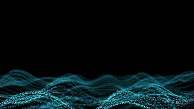 Future abstraction in the highest quality smooth light waves on a dark background in 4K resolution. For projects that don't tolerate compromises