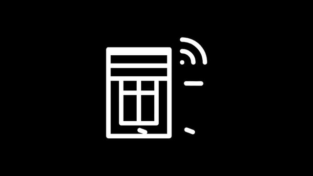 Smart home window sensor with wireless connectivity icon