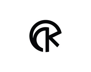 Fototapeta premium FK Logo Design. FK
