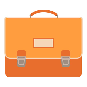 Cute vintage style orange schoolbag