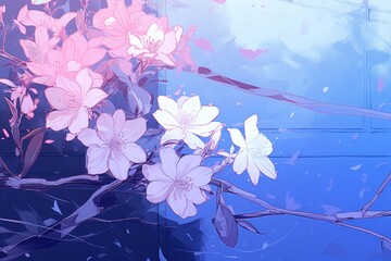 Fototapeta premium A spring wallpaper flower backgrounds blossom.