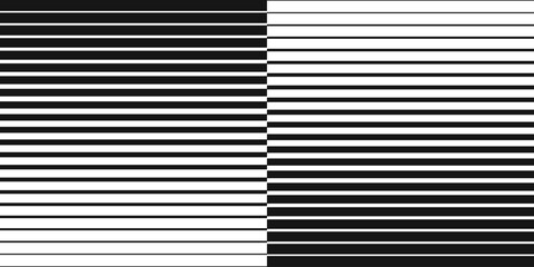 Black horizontal stripes pattern. Abstract graphic design for modern backgrounds and decoration. Vector illustration