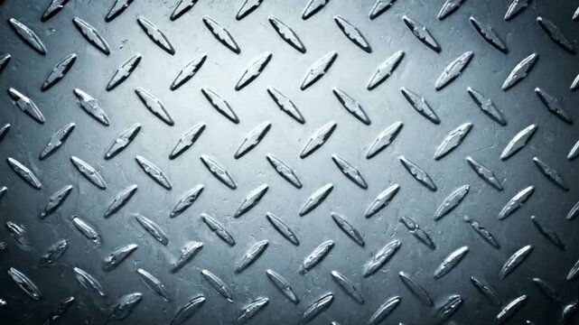 Closeup of metal diamond plate texture.