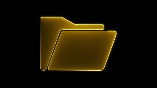 Document management system concept on the transparent background. Motion graphics of file management concept. 4k video animation.
