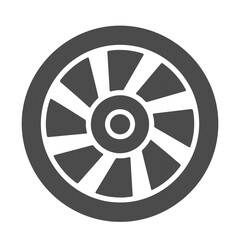 Obraz premium Car Wheel Tire Icon for Automotive Vehicle Transport and Driving Equipment Symbol Isolated Transparent PNG File