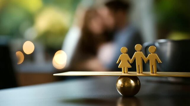 Achieve work-life balance developing career concept, prioritizing well-being and family time, allowing for hobbies and professional growth, fulfillment harmony illustration,